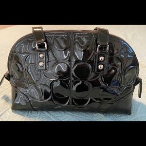 Black patent leather Coach Purse